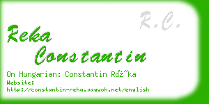 reka constantin business card